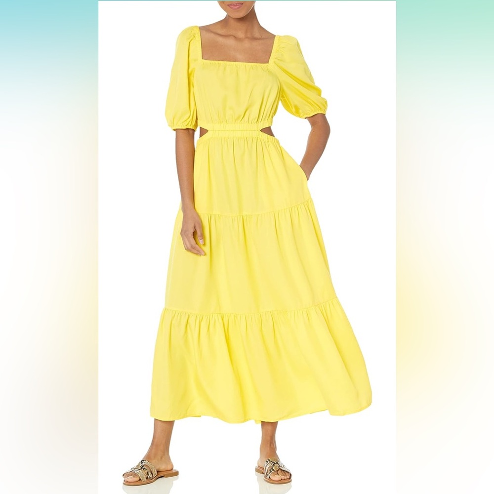 NWT The Drop Women's Anaya Square Neck Cut-Out Tiered Maxi Dress - Picture 1 of 8